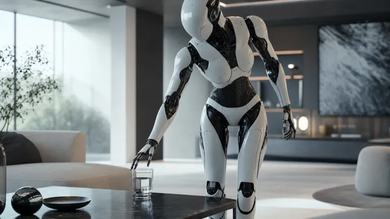 Humanoidní robot v moderní domácnosti
