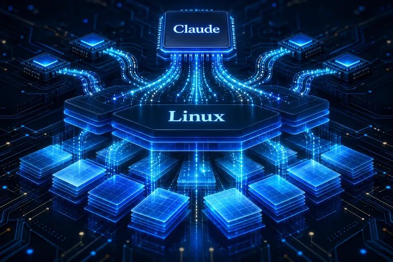Claude & Linux & čipy | ilustrační foto