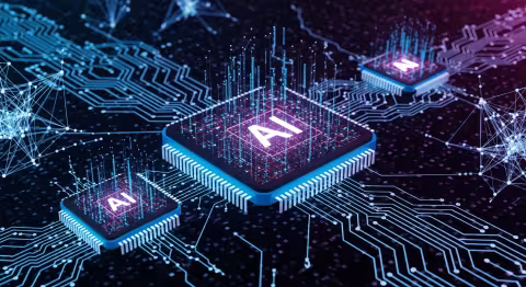 NVIDIA AI chips and neural network visualization