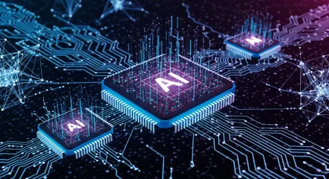 NVIDIA AI chips and neural network visualization